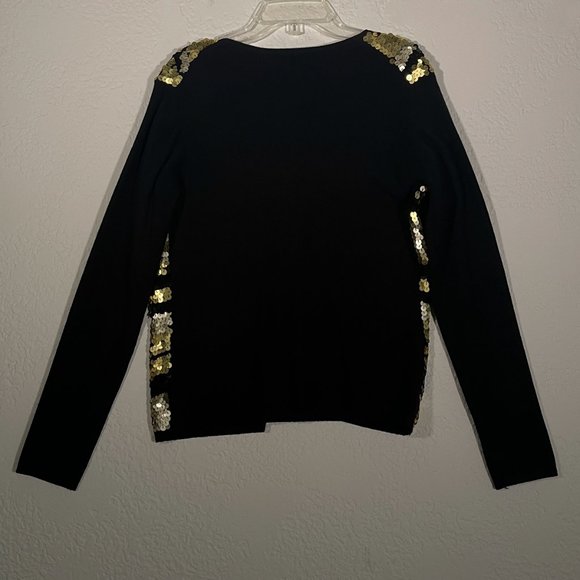 Michael Simon Sequin Top Gold Black Size P/S - Picture 5 of 9